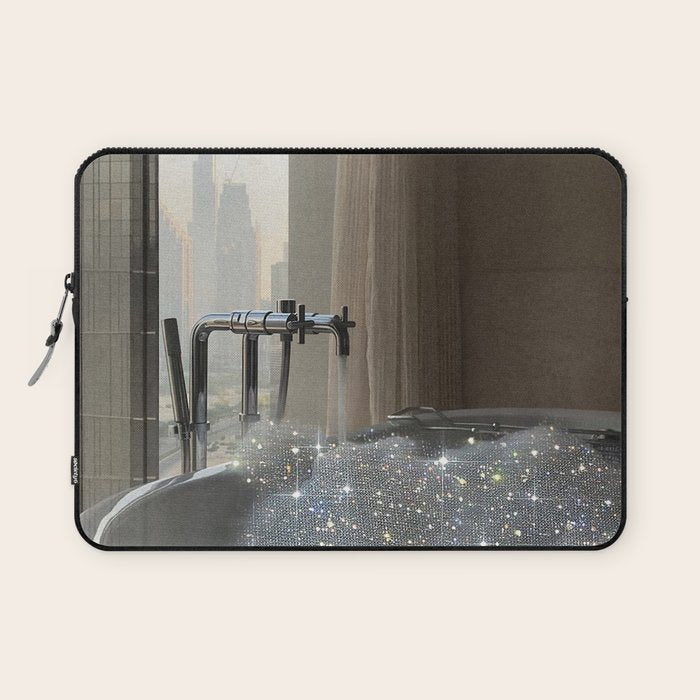PERFECT MORNING | digital art collage by Yana Potter | bathroom aesthetic | chill and relax vibes  Laptop Sleeve Gallery Image 1