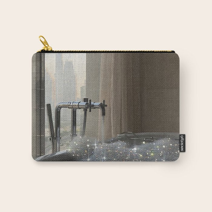 PERFECT MORNING | digital art collage by Yana Potter | bathroom aesthetic | chill and relax vibes  Carry All Pouch Gallery Image 1