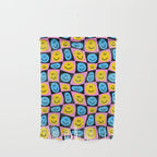 Retro happy smiling face checkered pattern Wall Hanging Gallery Image 1