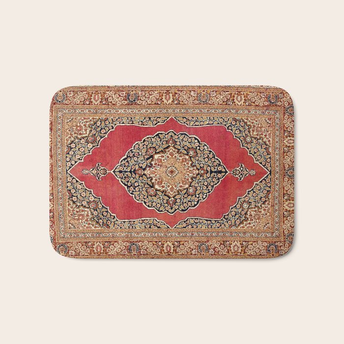 Tabriz  Antique West Persian Azerbaijan Carpet Print Bath Mat Gallery Image 1