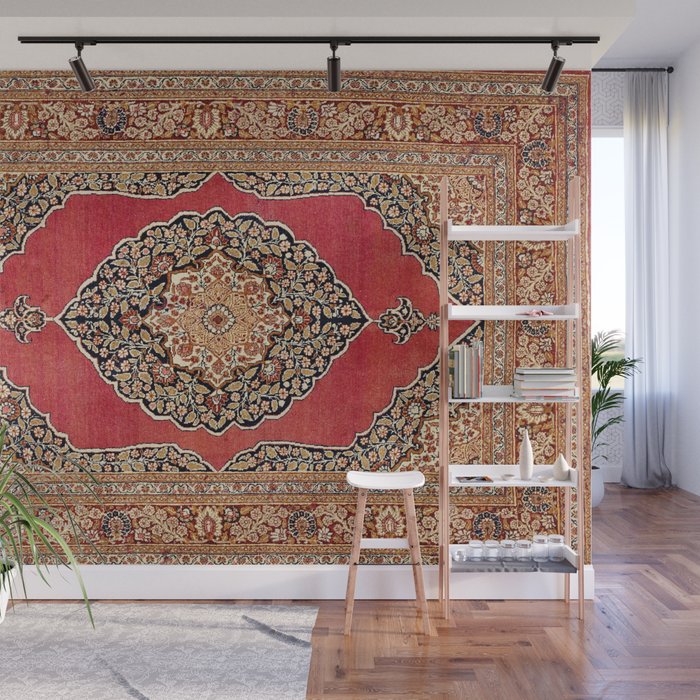 Tabriz  Antique West Persian Azerbaijan Carpet Print Wall Mural Gallery Image 1
