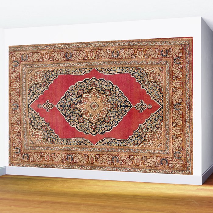 Tabriz  Antique West Persian Azerbaijan Carpet Print Wall Mural Gallery Image 2