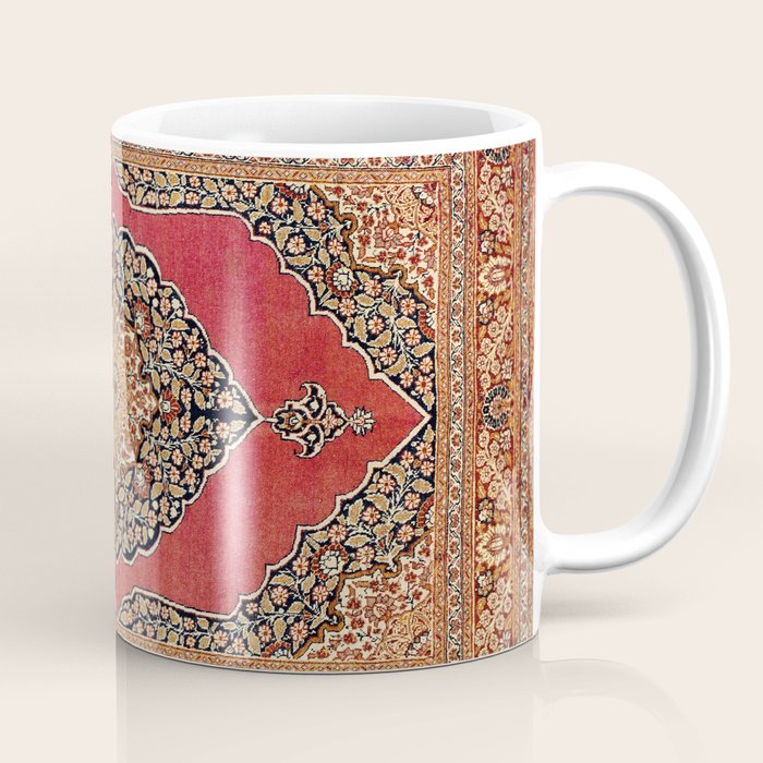 Tabriz  Antique West Persian Azerbaijan Carpet Print Coffee Mug Gallery Image 1