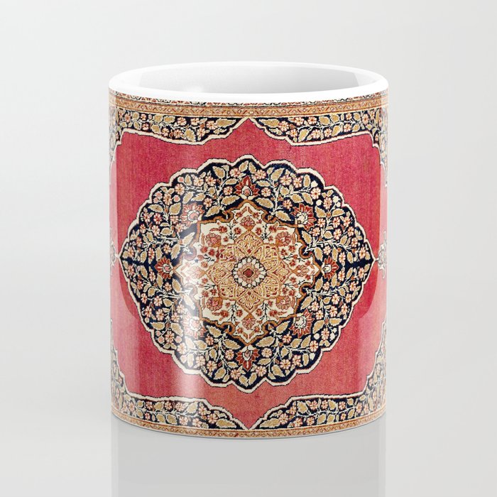 Tabriz  Antique West Persian Azerbaijan Carpet Print Coffee Mug Gallery Image 4