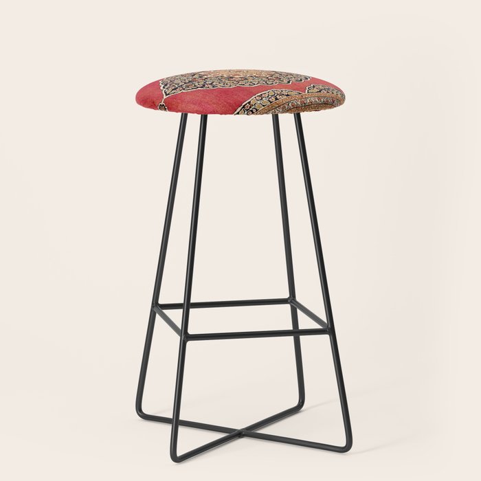 Tabriz  Antique West Persian Azerbaijan Carpet Print Stool Gallery Image 1