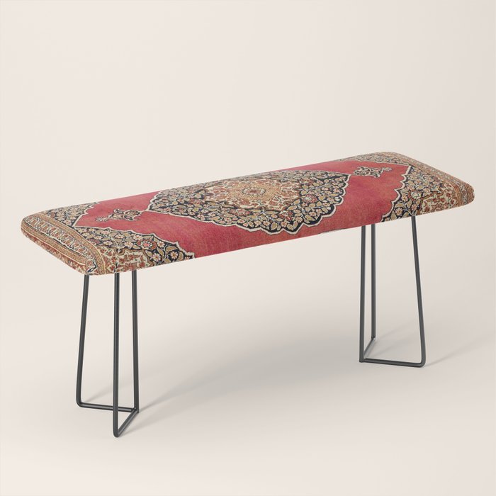 Tabriz  Antique West Persian Azerbaijan Carpet Print Bench Gallery Image 1