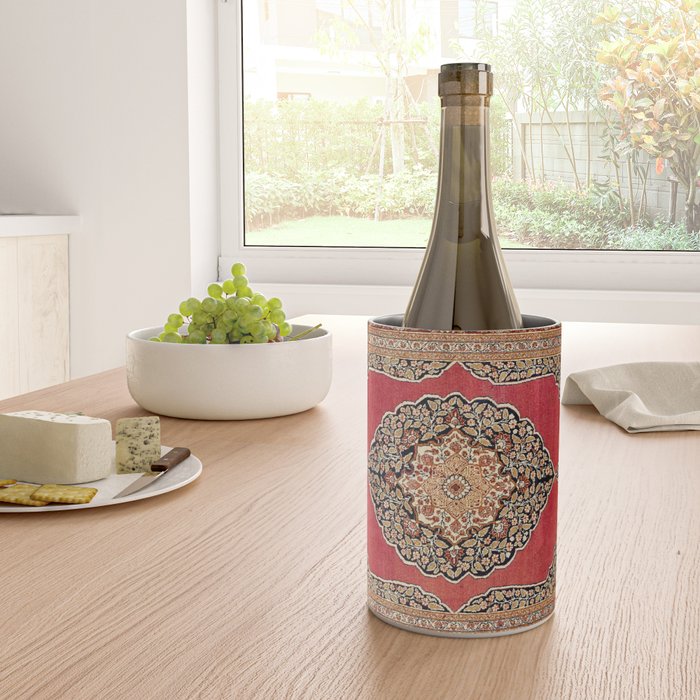 Tabriz  Antique West Persian Azerbaijan Carpet Print Wine Chiller Gallery Image 4