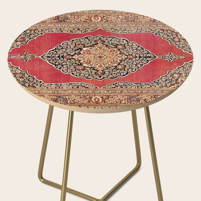 Tabriz  Antique West Persian Azerbaijan Carpet Print Side Table Gallery Image 2