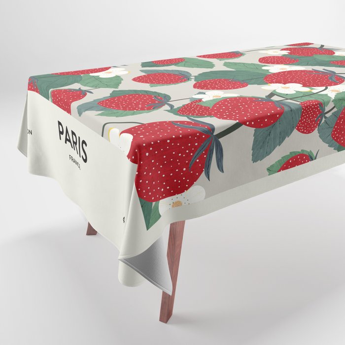 Fruit market Paris retro inspiration Tablecloth Gallery Image 1