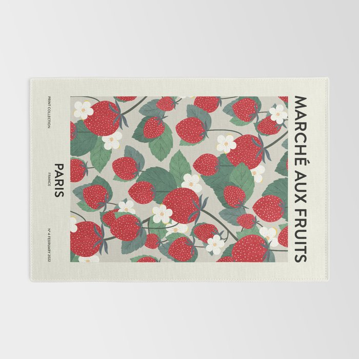 Fruit market Paris retro inspiration Rug Gallery Image 2