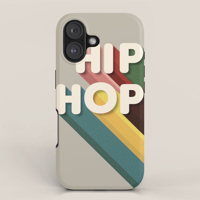 HIP HOP - retro typography iPhone Case Gallery Image 1