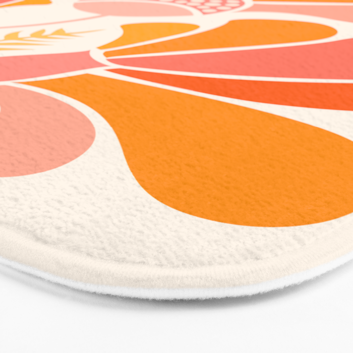 Floral Disco Party - 70s Style Wildflowers Bath Mat Gallery Image 3