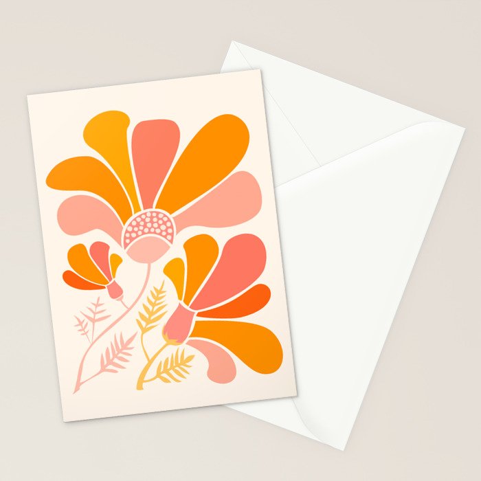 Floral Disco Party - 70s Style Wildflowers Stationery Card Gallery Image 2