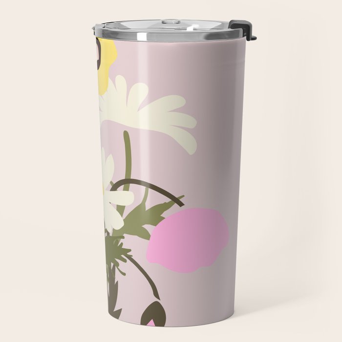 Flower market, Bern, Abstract botanical art Travel Mug Gallery Image 2