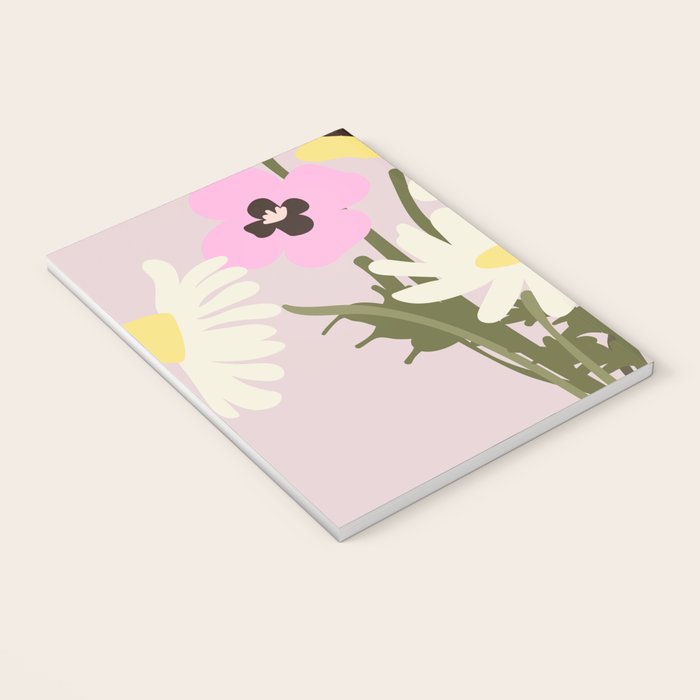 Flower market, Bern, Abstract botanical art Notebook Gallery Image 3