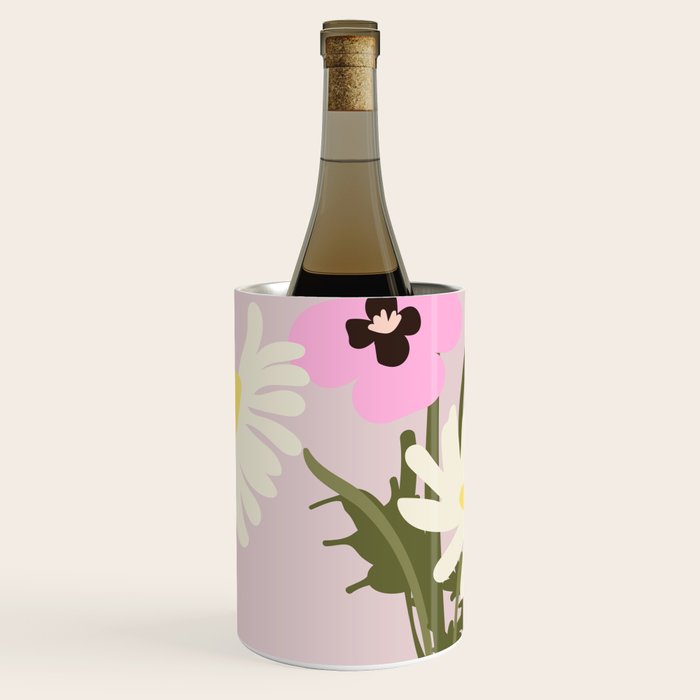 Flower market, Bern, Abstract botanical art Wine Chiller Gallery Image 2