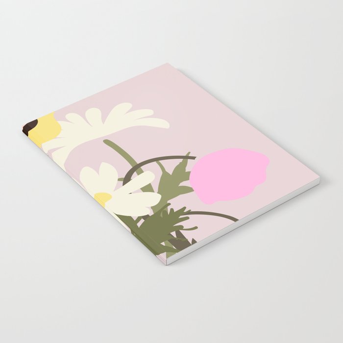 Flower market, Bern, Abstract botanical art Notebook Gallery Image 1