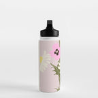 Flower market, Bern, Abstract botanical art Water Bottle Gallery Image 3