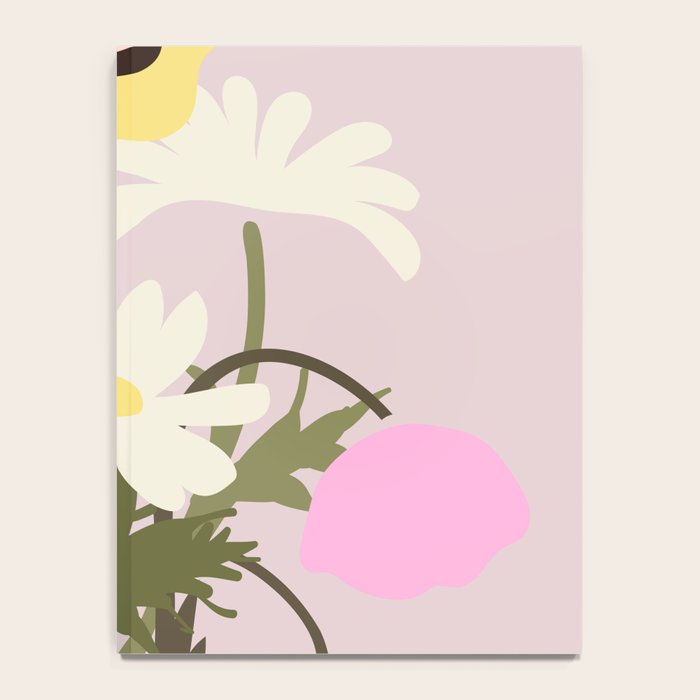 Flower market, Bern, Abstract botanical art Notebook Gallery Image 4