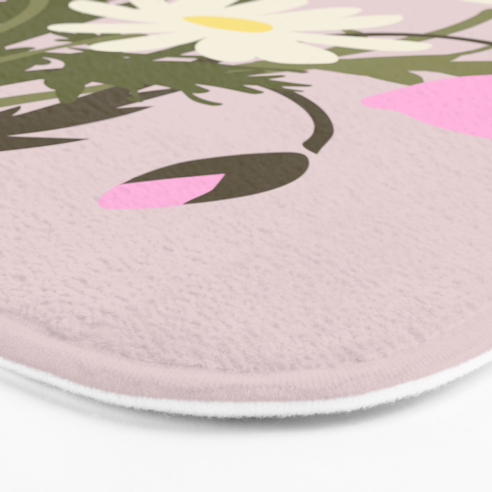 Flower market, Bern, Abstract botanical art Bath Mat Gallery Image 3