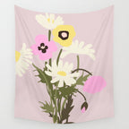 Flower market, Bern, Abstract botanical art Wall Tapestry Gallery Image 4