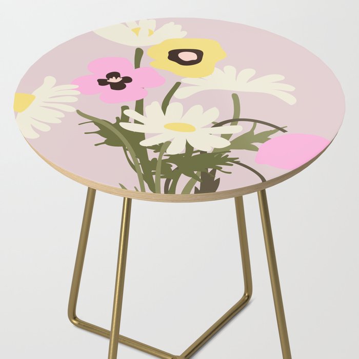 Flower market, Bern, Abstract botanical art Side Table Gallery Image 2