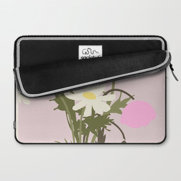 Flower market, Bern, Abstract botanical art Laptop Sleeve Gallery Image 2