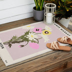 Flower market, Bern, Abstract botanical art Outdoor Rug Gallery Image 2