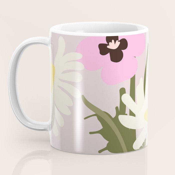 Flower market, Bern, Abstract botanical art Coffee Mug Gallery Image 3