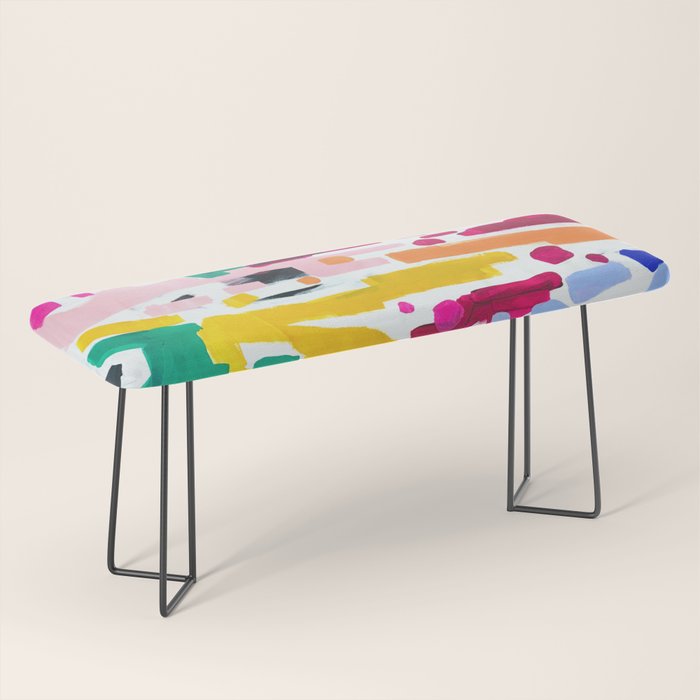 Candy In The Milky Way Galaxy Original Painting by Ejaaz Haniff Acrylic Painting Abstract Art Shapes Pattern Fun Colorful Shapes Bench Gallery Image 1