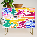 Candy In The Milky Way Galaxy Original Painting by Ejaaz Haniff Acrylic Painting Abstract Art Shapes Pattern Fun Colorful Shapes Credenza Gallery Image 1