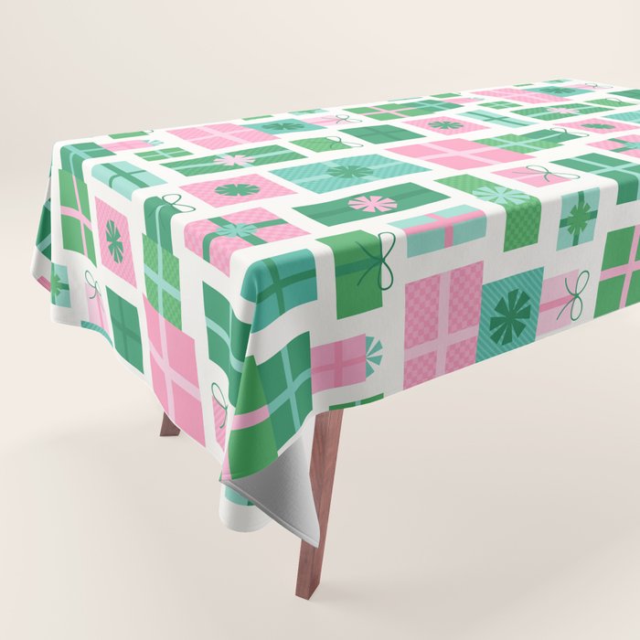 Oh What Fun - Pink and Green Tablecloth Gallery Image 1