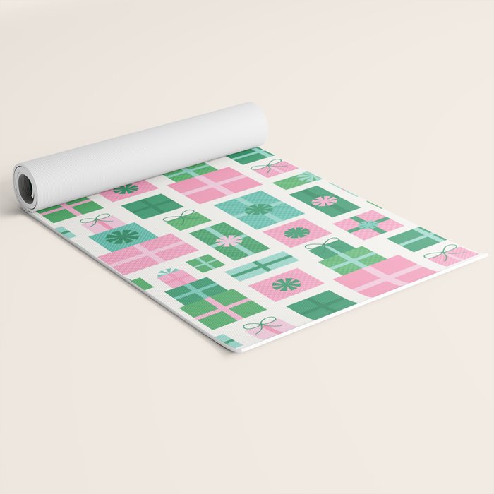 Oh What Fun - Pink and Green Yoga Mat Gallery Image 2