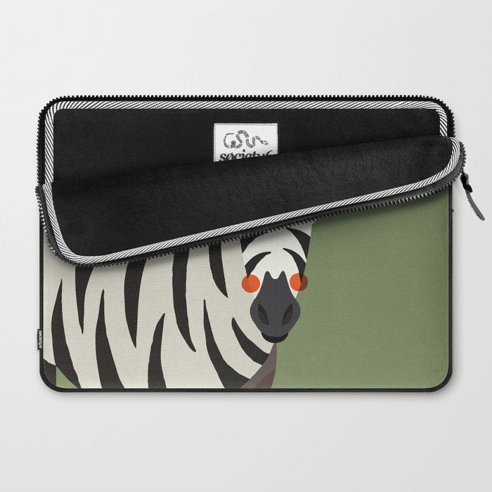 Zebra, Animal Portrait Laptop Sleeve Gallery Image 2