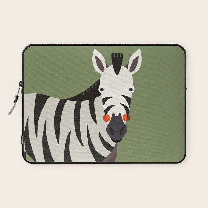 Zebra, Animal Portrait Laptop Sleeve Gallery Image 1
