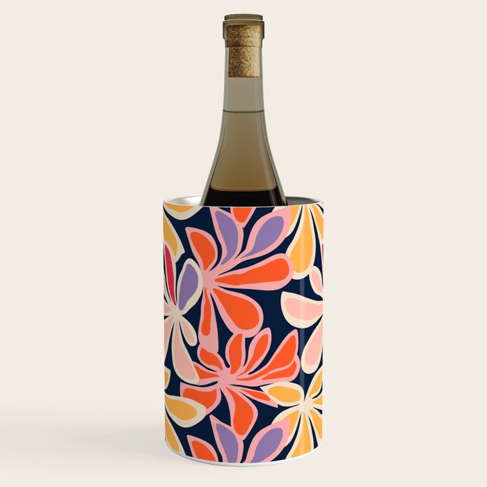 Abstract vintage flower art pattern Wine Chiller Gallery Image 3