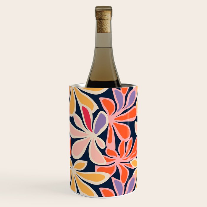 Abstract vintage flower art pattern Wine Chiller Gallery Image 2