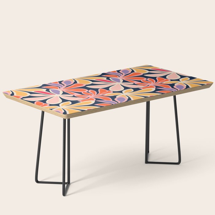 Abstract vintage flower art pattern Coffee Table Gallery Image 1