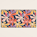 Abstract vintage flower art pattern Desk Mat Gallery Image 3
