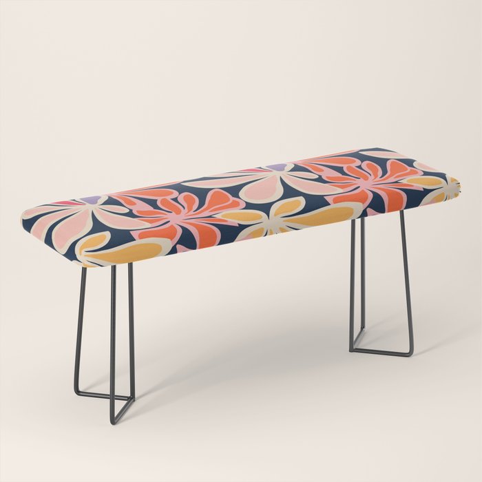 Abstract vintage flower art pattern Bench Gallery Image 1