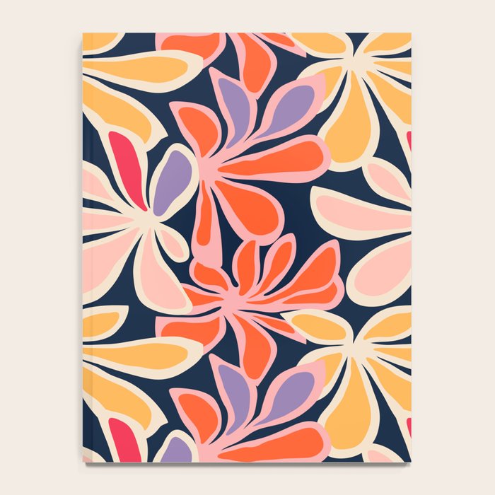 Abstract vintage flower art pattern Notebook Gallery Image 4
