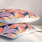 Abstract vintage flower art pattern Pillow Sham Gallery Image 3