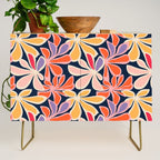 Abstract vintage flower art pattern Credenza Gallery Image 1