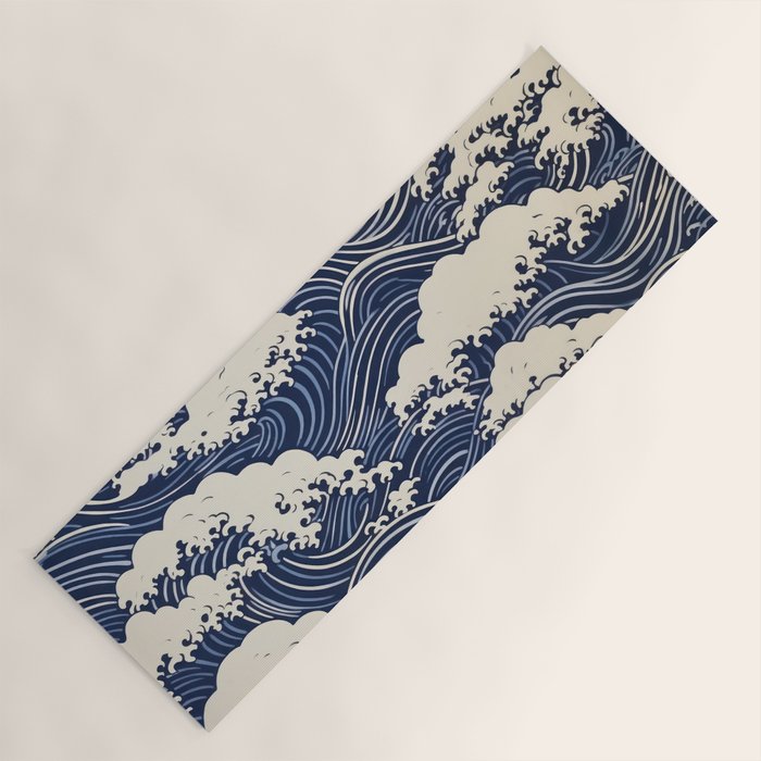Endless Kanagawa Waves Yoga Mat Gallery Image 1