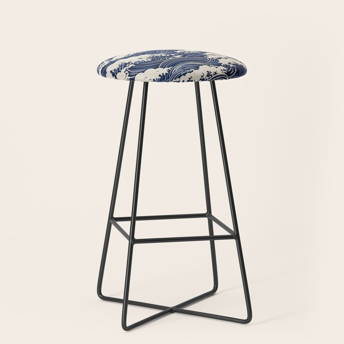 Endless Kanagawa Waves Stool Gallery Image 1