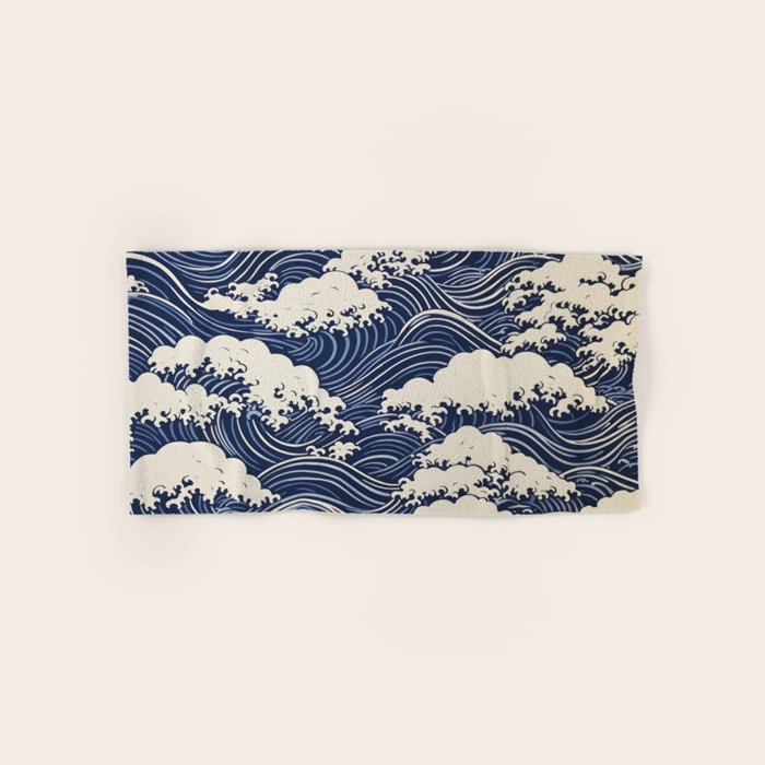 Endless Kanagawa Waves Bath Towel Gallery Image 1