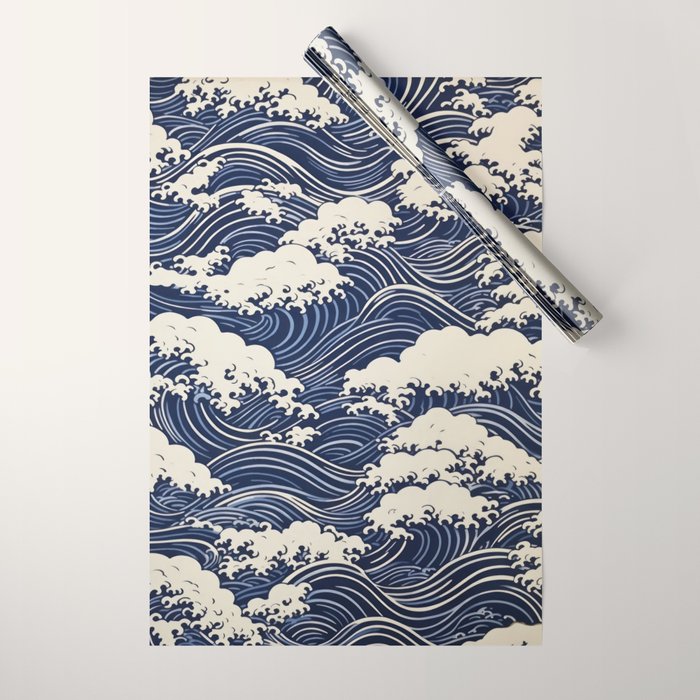 Endless Kanagawa Waves Wrapping Paper Gallery Image 1