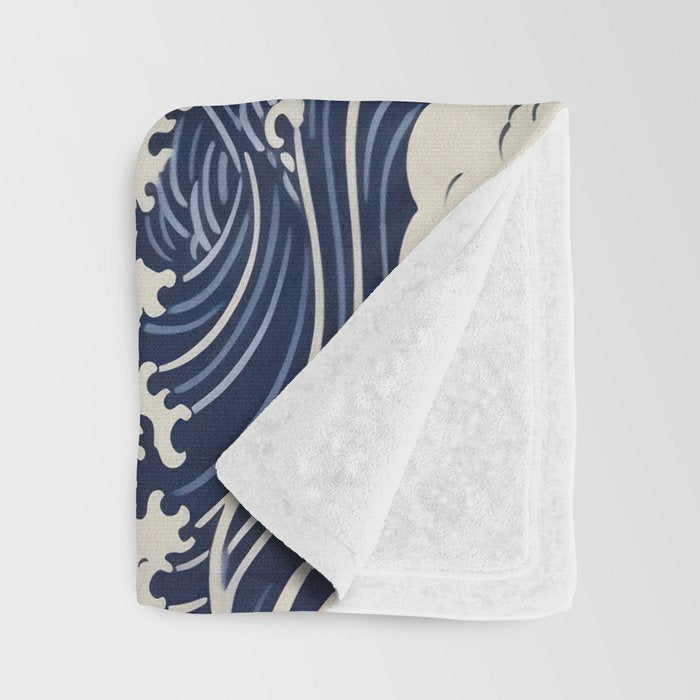 Endless Kanagawa Waves Throw Blanket Gallery Image 3