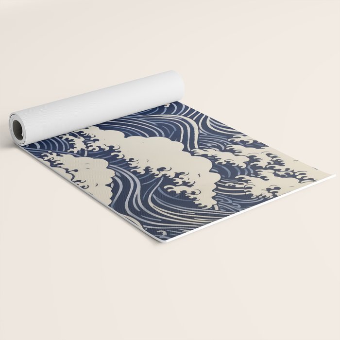 Endless Kanagawa Waves Yoga Mat Gallery Image 2