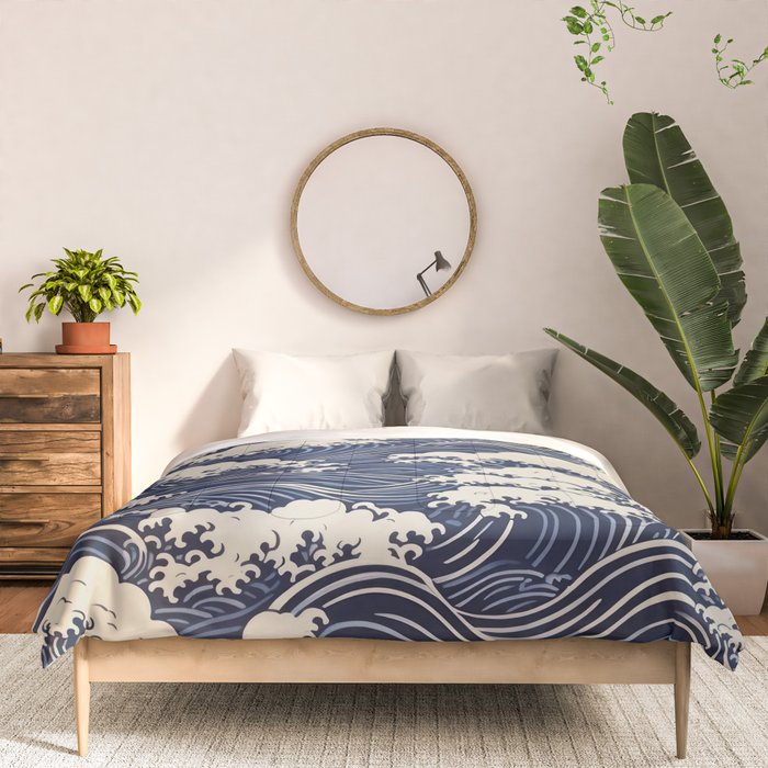 Endless Kanagawa Waves Comforter Gallery Image 3